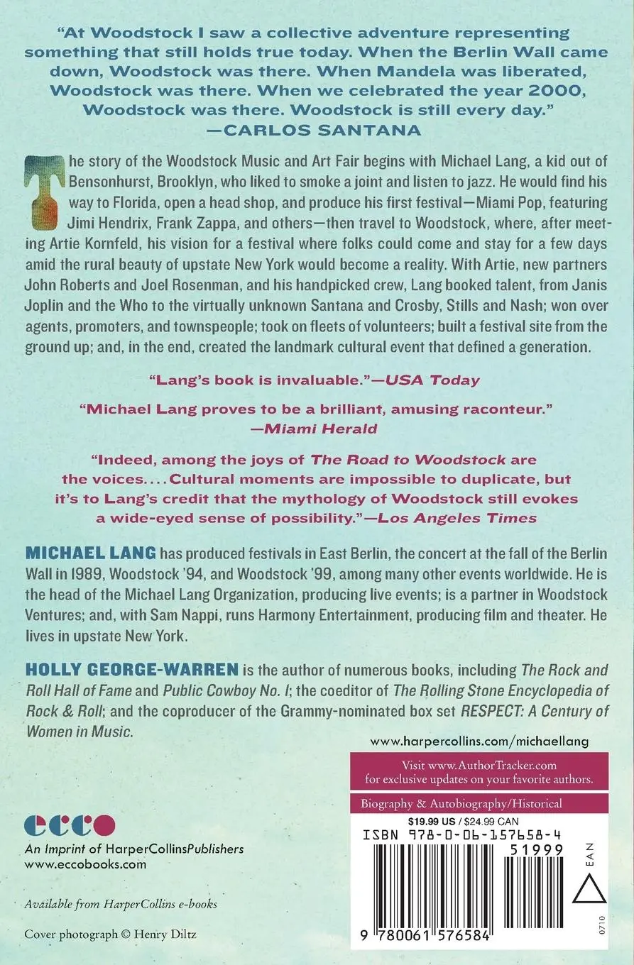 Rückseite: 9780061576584 | The Road to Woodstock | Michael Lang | Taschenbuch | Englisch | 2010