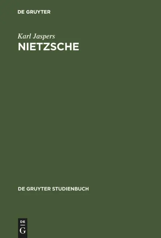 Cover: 9783110086584 | Nietzsche | Einführung in das Verständnis seines Philosophierens