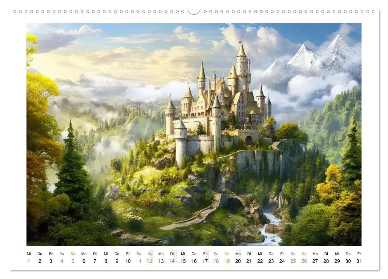 Bild: 9783457516584 | Malerische Ritterburgen (Wandkalender 2026 DIN A2 quer), CALVENDO...