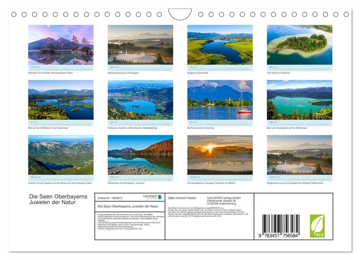 Bild: 9783457756584 | Die Seen Oberbayerns Juwelen der Natur (Wandkalender 2026 DIN A4...