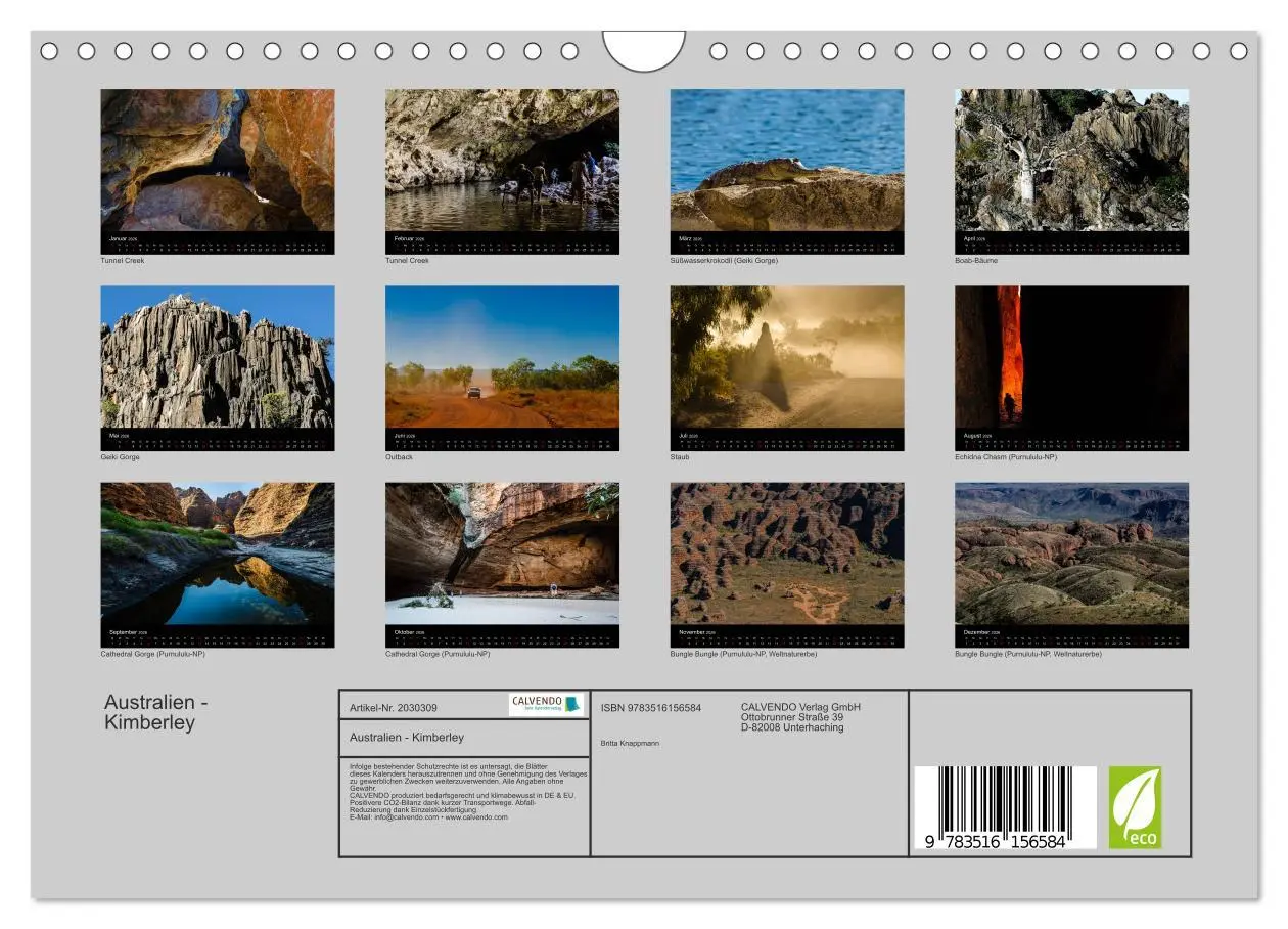 Bild: 9783516156584 | Australien - Kimberley (Wandkalender 2026 DIN A4 quer), CALVENDO...