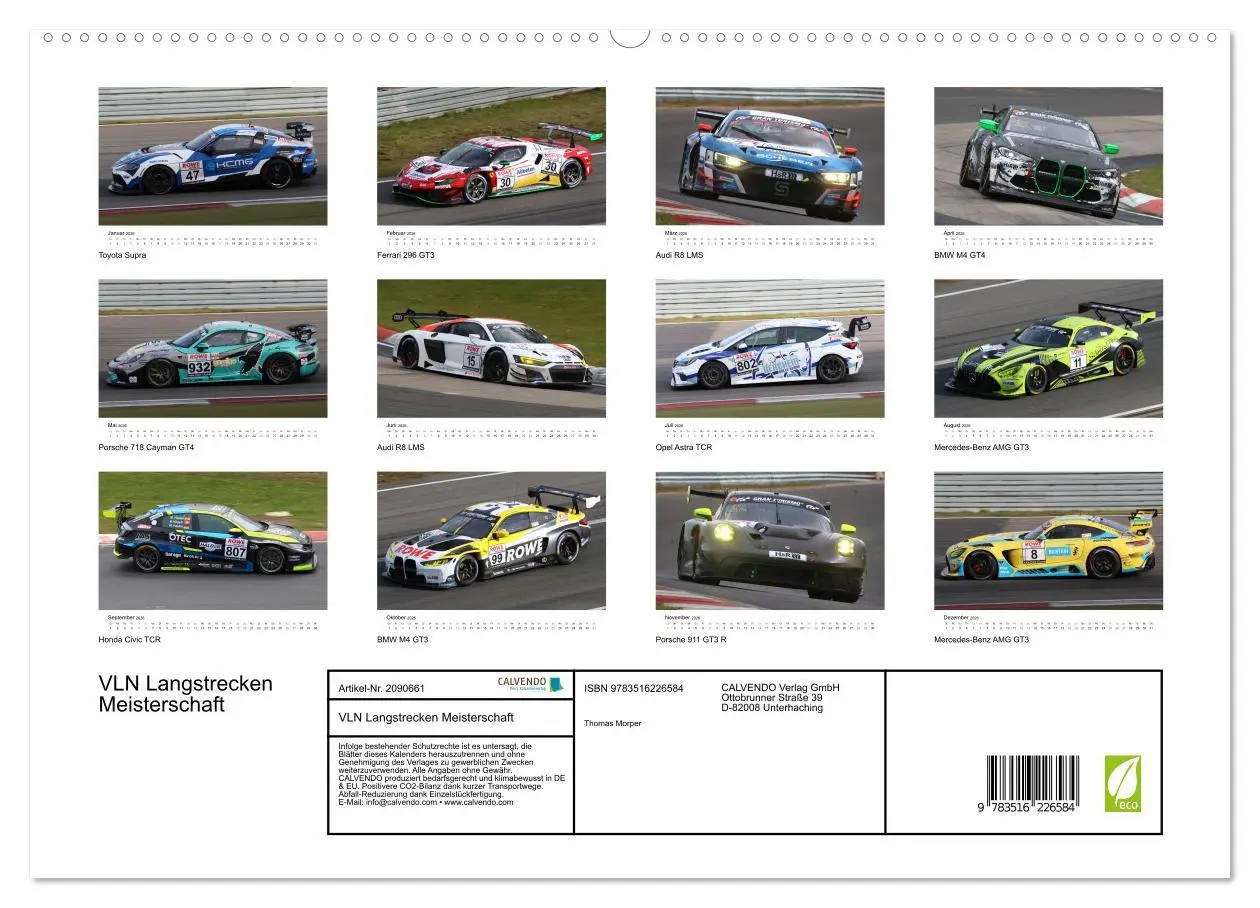 Bild: 9783516226584 | VLN Langstrecken Meisterschaft (hochwertiger Premium Wandkalender...