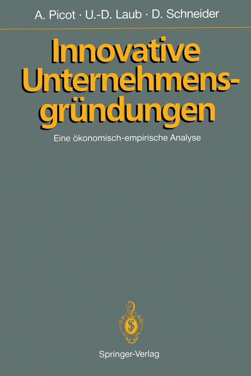 Cover: 9783540506584 | Innovative Unternehmensgründungen | Eine ökonomisch-empirische Analyse