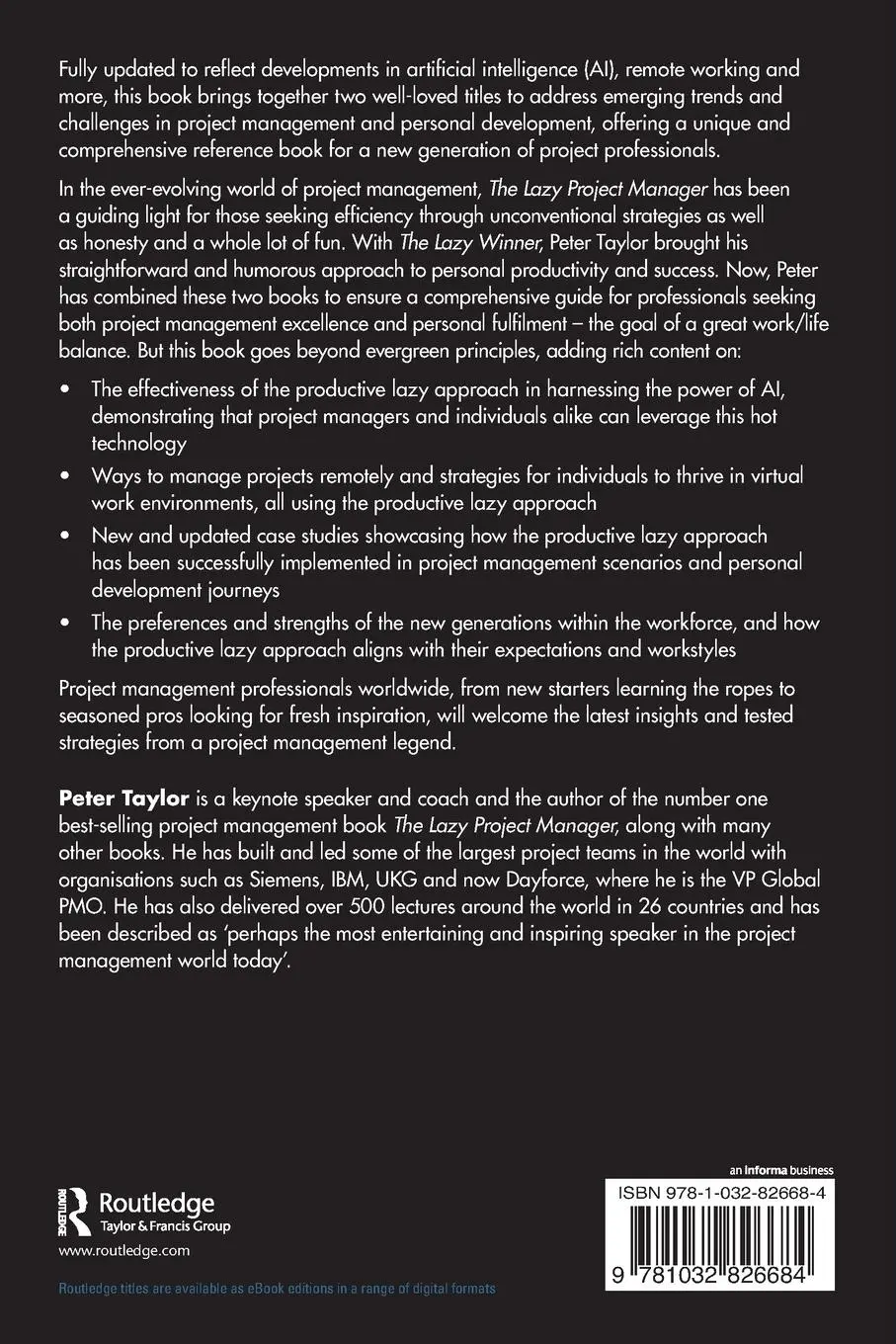 Rückseite: 9781032826684 | The Lazy Winning Project Manager | Peter Taylor | Taschenbuch | 2024