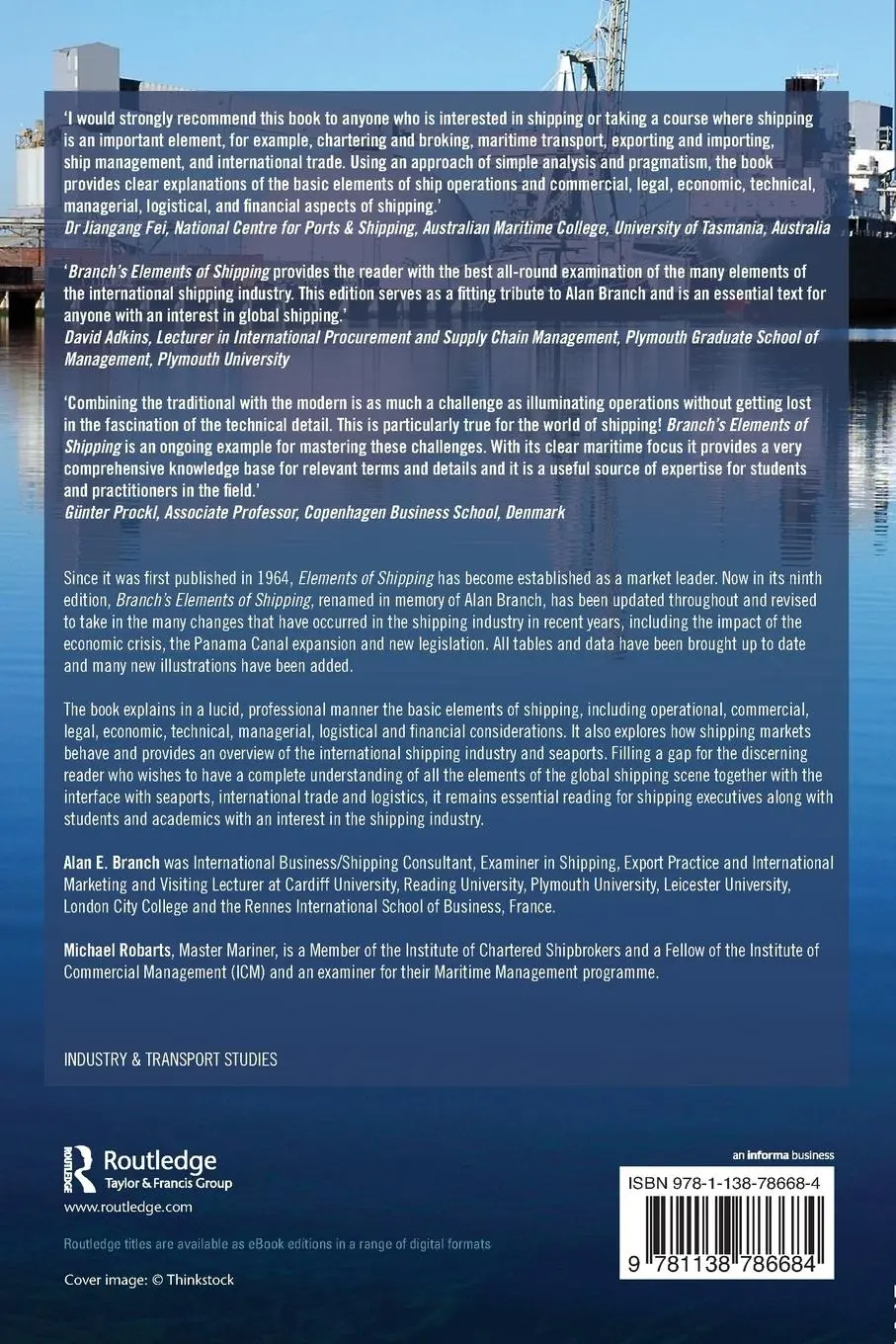 Rückseite: 9781138786684 | Branch's Elements of Shipping | Alan Edward Branch (u. a.) | Buch