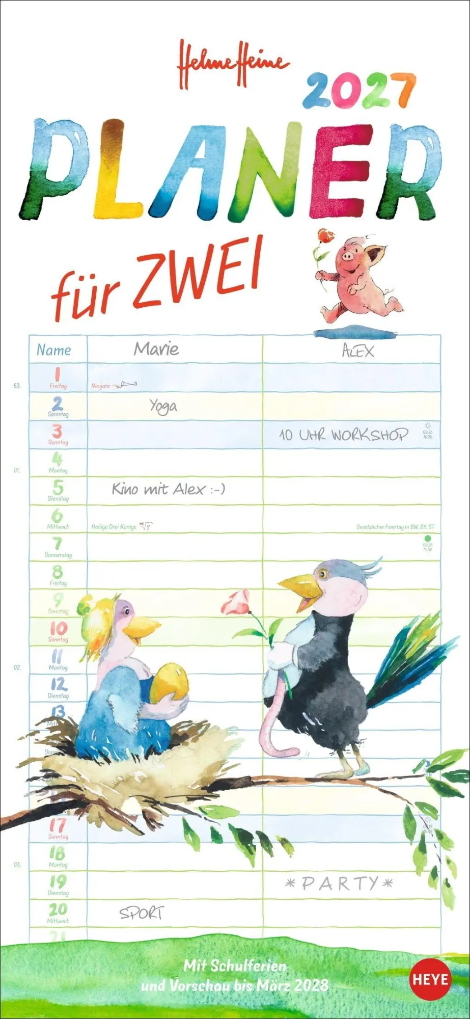 Cover: 9783756416684 | Helme Heine: Planer für zwei 2027 | Helme Heine | Kalender | 14 S.