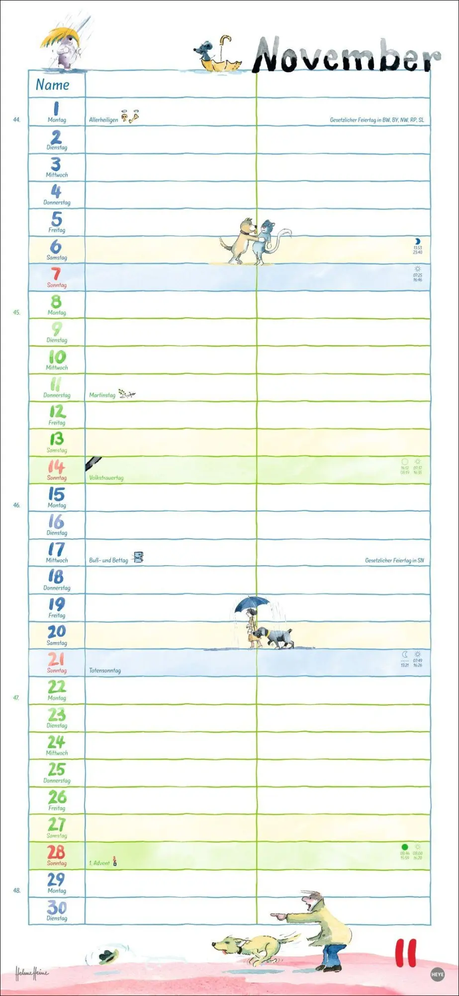 Bild: 9783756416684 | Helme Heine: Planer für zwei 2027 | Helme Heine | Kalender | 14 S.