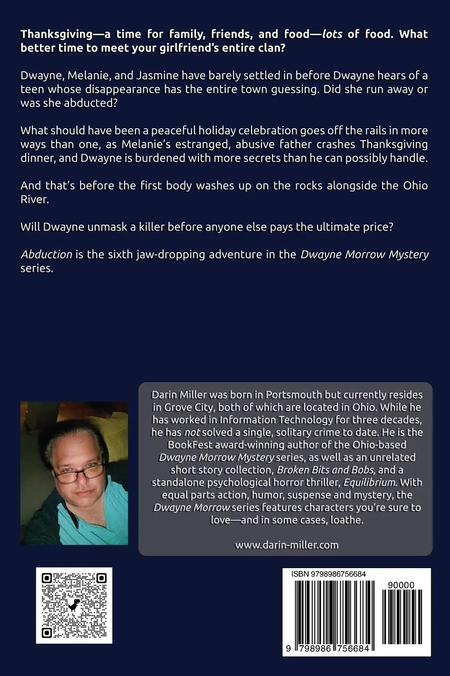 Rückseite: 9798986756684 | Abduction | Dwayne Morrow Mystery #6 | Darin Miller | Taschenbuch