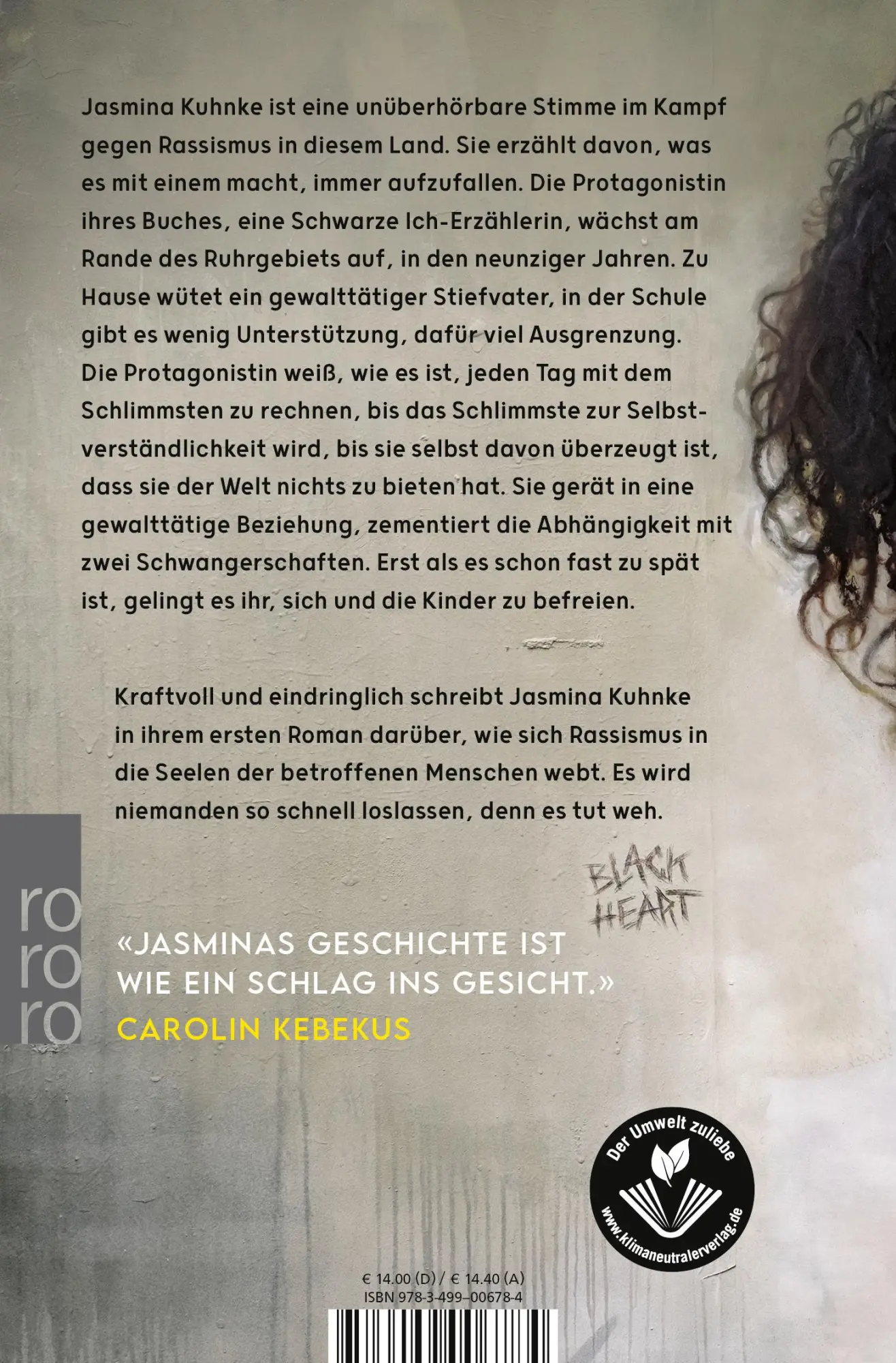 Rückseite: 9783499006784 | Schwarzes Herz | Jasmina Kuhnke | Taschenbuch | 208 S. | Deutsch