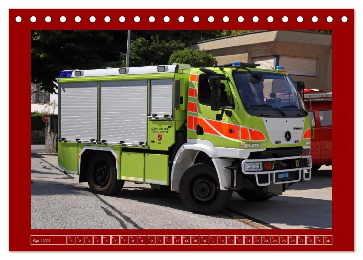 Bild: 9783569226784 | Unimog bei der Feuerwehr (Tischkalender 2027 DIN A5 quer), CALVENDO...