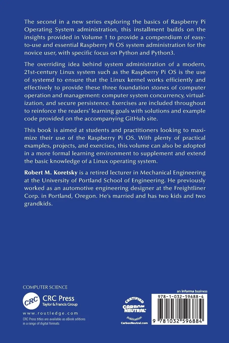 Rückseite: 9781032596884 | Raspberry Pi OS System Administration with systemd and Python | Buch