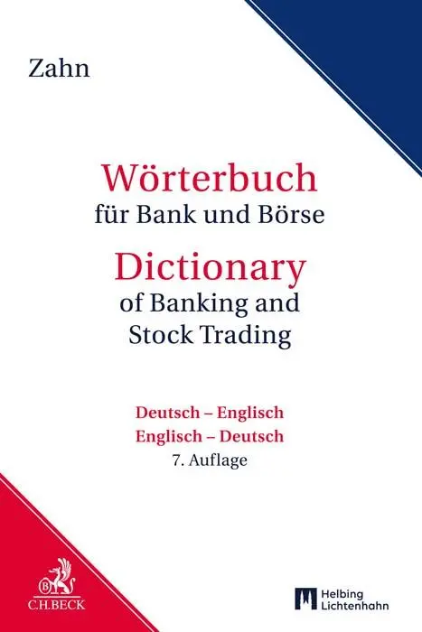 Cover: 9783406786884 | Wörterbuch für Bank und Börse | Hans Zahn | Buch | IX | Deutsch | 2024