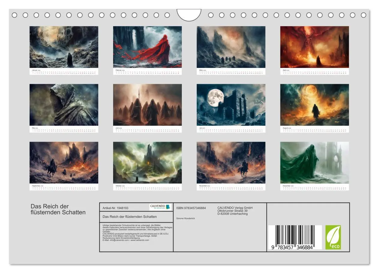 Bild: 9783457346884 | Das Reich der flüsternden Schatten (Wandkalender 2026 DIN A4 quer),...