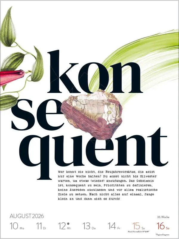 Bild: 9783731886884 | Kraftworte 2026 | Verlag Korsch | Kalender | 54 S. | Deutsch | 2026