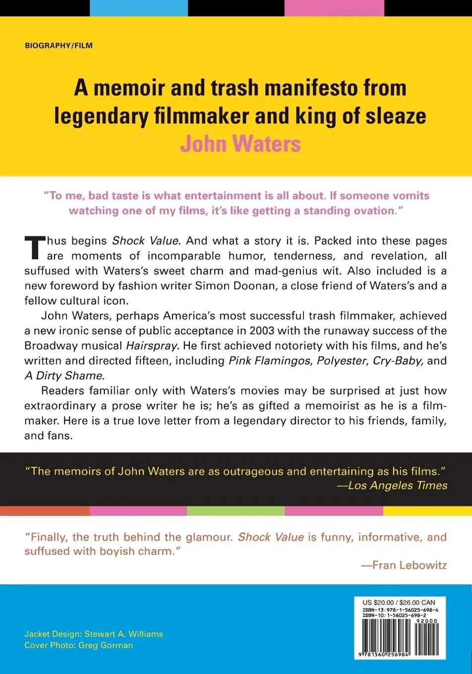 Rückseite: 9781560256984 | Shock Value | A Tasteful Book about Bad Taste | John Waters | Buch
