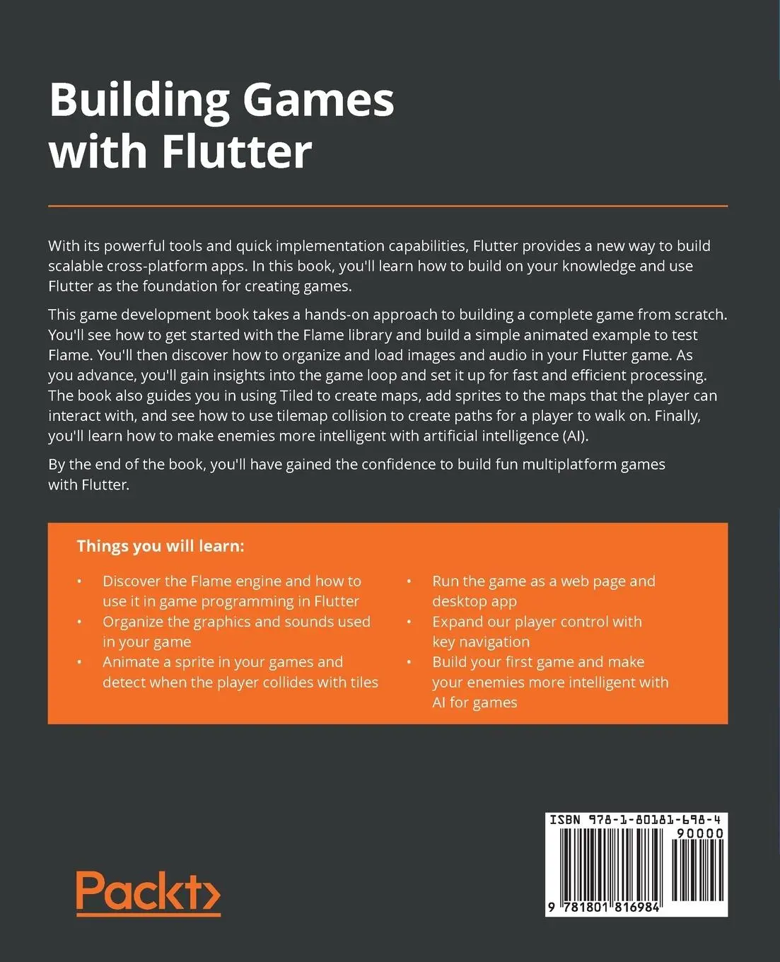 Rückseite: 9781801816984 | Building Games with Flutter | Paul Teale | Taschenbuch | Paperback