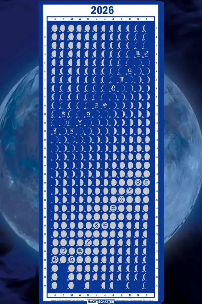 Cover: 9783037886984 | Mondphasenkalender 2026 | Roger Liggenstorfer | Kalender | Deutsch