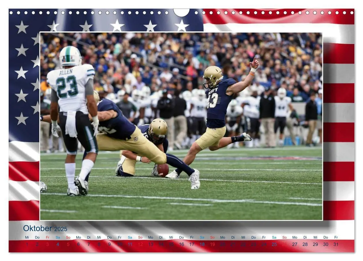 Bild: 9783435486984 | American Football - Kickoff (Wandkalender 2025 DIN A3 quer),...