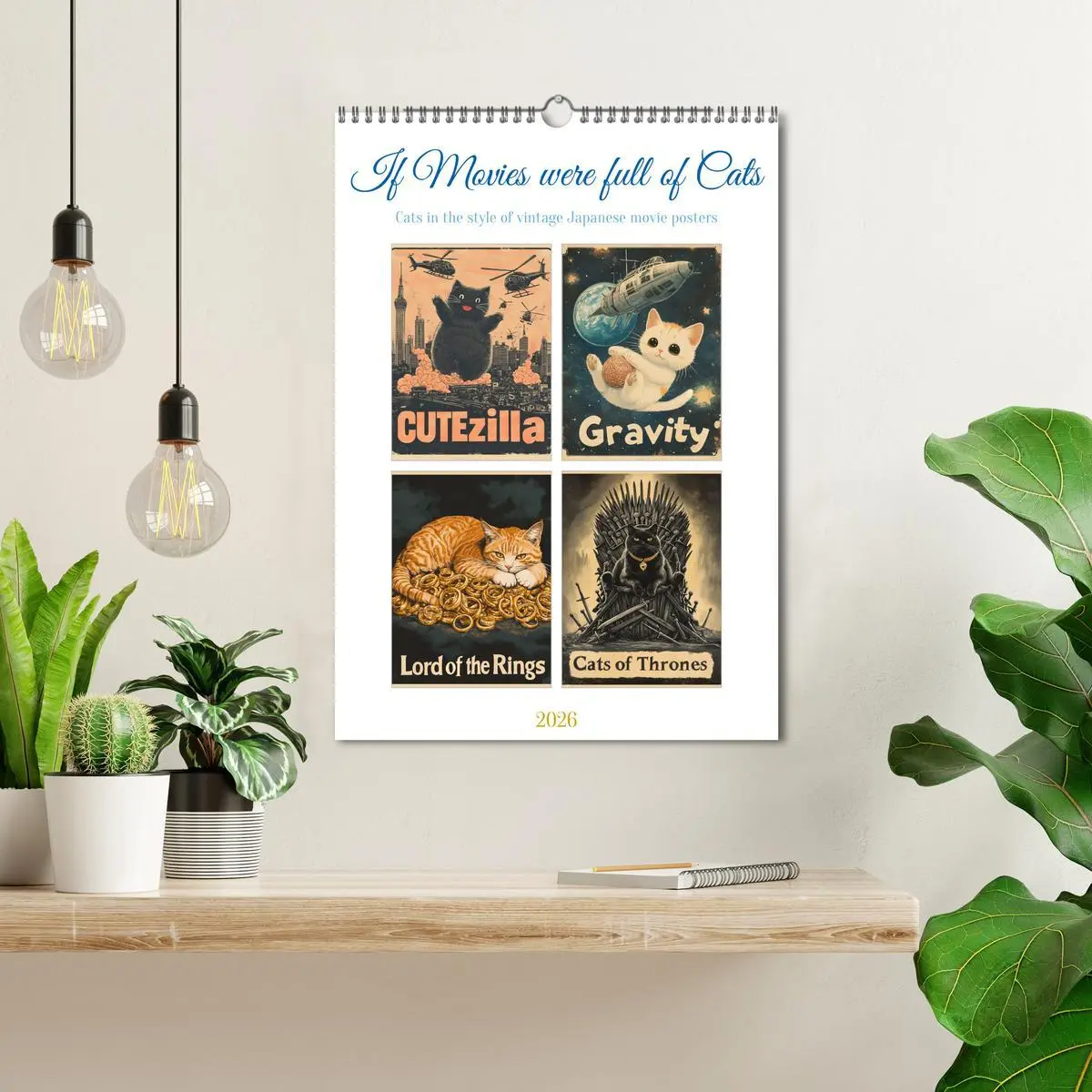Bild: 9783457266984 | If Movies where full of Cats (Wall Calendar 2026 DIN A3 portrait),...