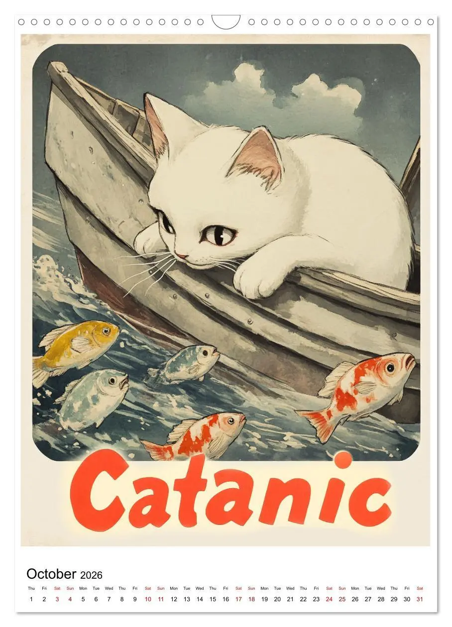 Bild: 9783457266984 | If Movies where full of Cats (Wall Calendar 2026 DIN A3 portrait),...