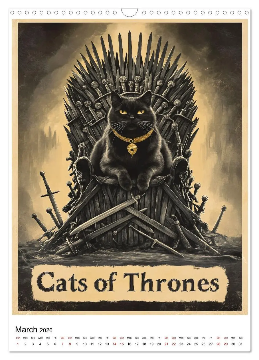 Bild: 9783457266984 | If Movies where full of Cats (Wall Calendar 2026 DIN A3 portrait),...