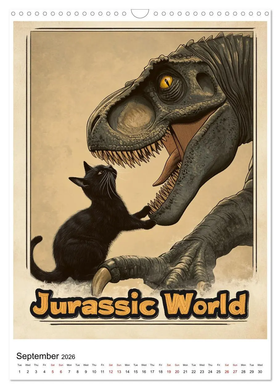 Bild: 9783457266984 | If Movies where full of Cats (Wall Calendar 2026 DIN A3 portrait),...