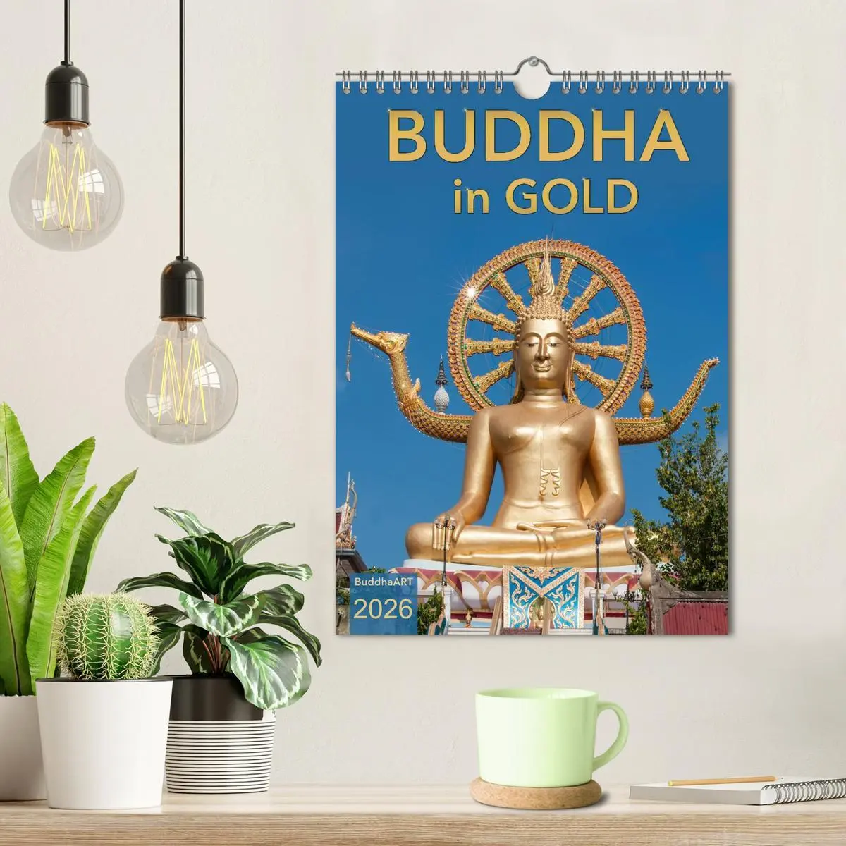 Bild: 9783516426984 | BUDDHA in GOLD (Wandkalender 2026 DIN A4 hoch), CALVENDO...