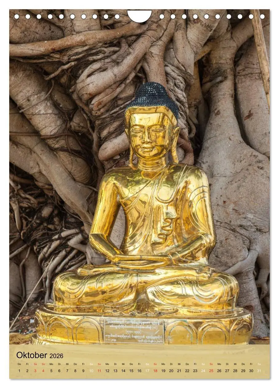 Bild: 9783516426984 | BUDDHA in GOLD (Wandkalender 2026 DIN A4 hoch), CALVENDO...