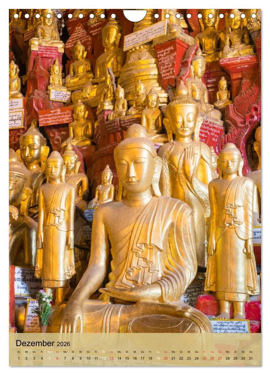 Bild: 9783516426984 | BUDDHA in GOLD (Wandkalender 2026 DIN A4 hoch), CALVENDO...