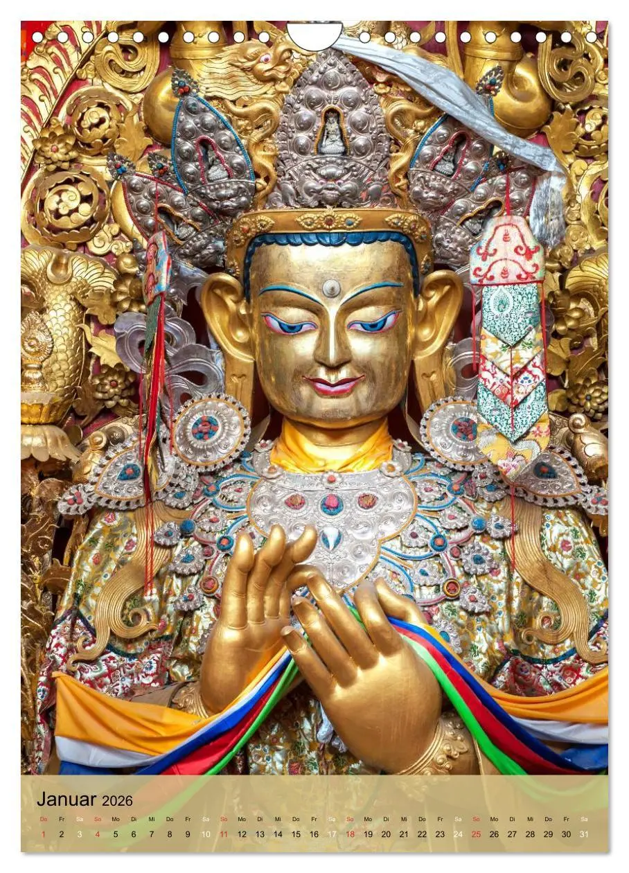 Bild: 9783516426984 | BUDDHA in GOLD (Wandkalender 2026 DIN A4 hoch), CALVENDO...