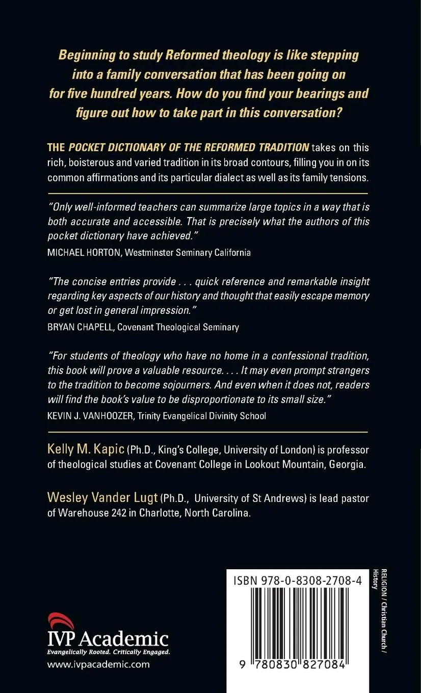 Rückseite: 9780830827084 | Pocket Dictionary of the Reformed Tradition | Kelly M. Kapic (u. a.)