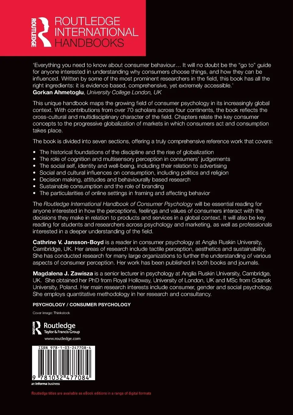 Rückseite: 9781032477084 | Routledge International Handbook of Consumer Psychology | Taschenbuch