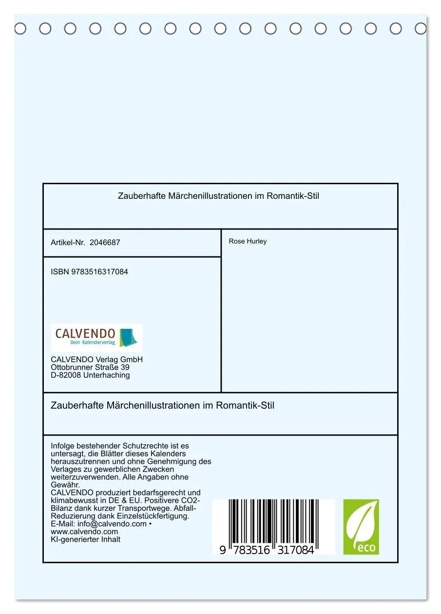 Bild: 9783516317084 | Zauberhafte Märchenillustrationen im Romantik-Stil (Tischkalender...
