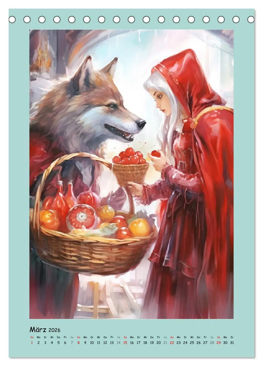 Bild: 9783516317084 | Zauberhafte Märchenillustrationen im Romantik-Stil (Tischkalender...