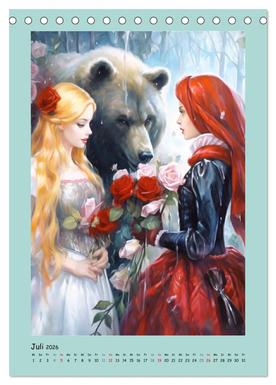 Bild: 9783516317084 | Zauberhafte Märchenillustrationen im Romantik-Stil (Tischkalender...