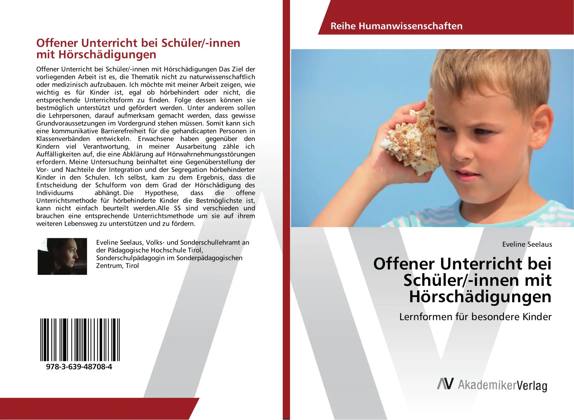 Cover: 9783639487084 | Offener Unterricht bei Schüler/-innen mit Hörschädigungen | Seelaus