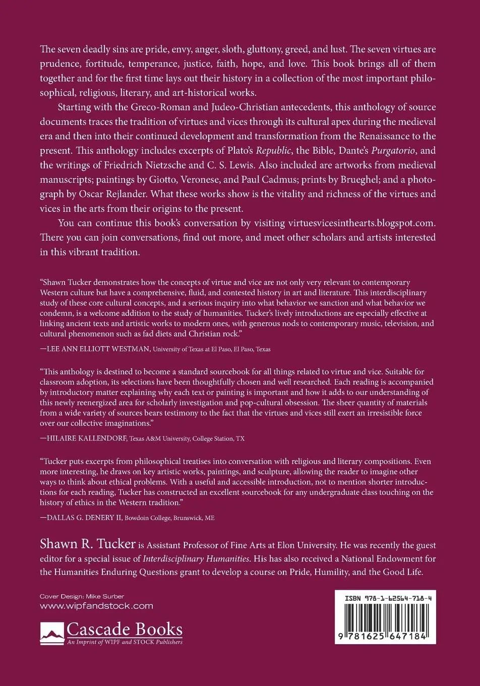 Rückseite: 9781625647184 | The Virtues and Vices in the Arts | Shawn R. Tucker | Taschenbuch