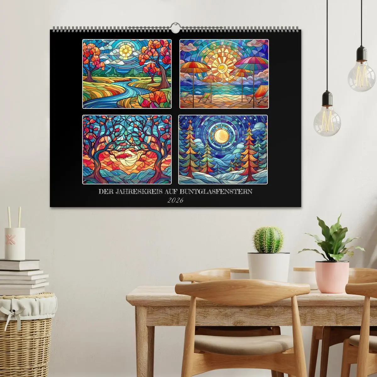 Bild: 9783457387184 | Der Jahreskreis auf Buntglasfenstern (Wandkalender 2026 DIN A2...