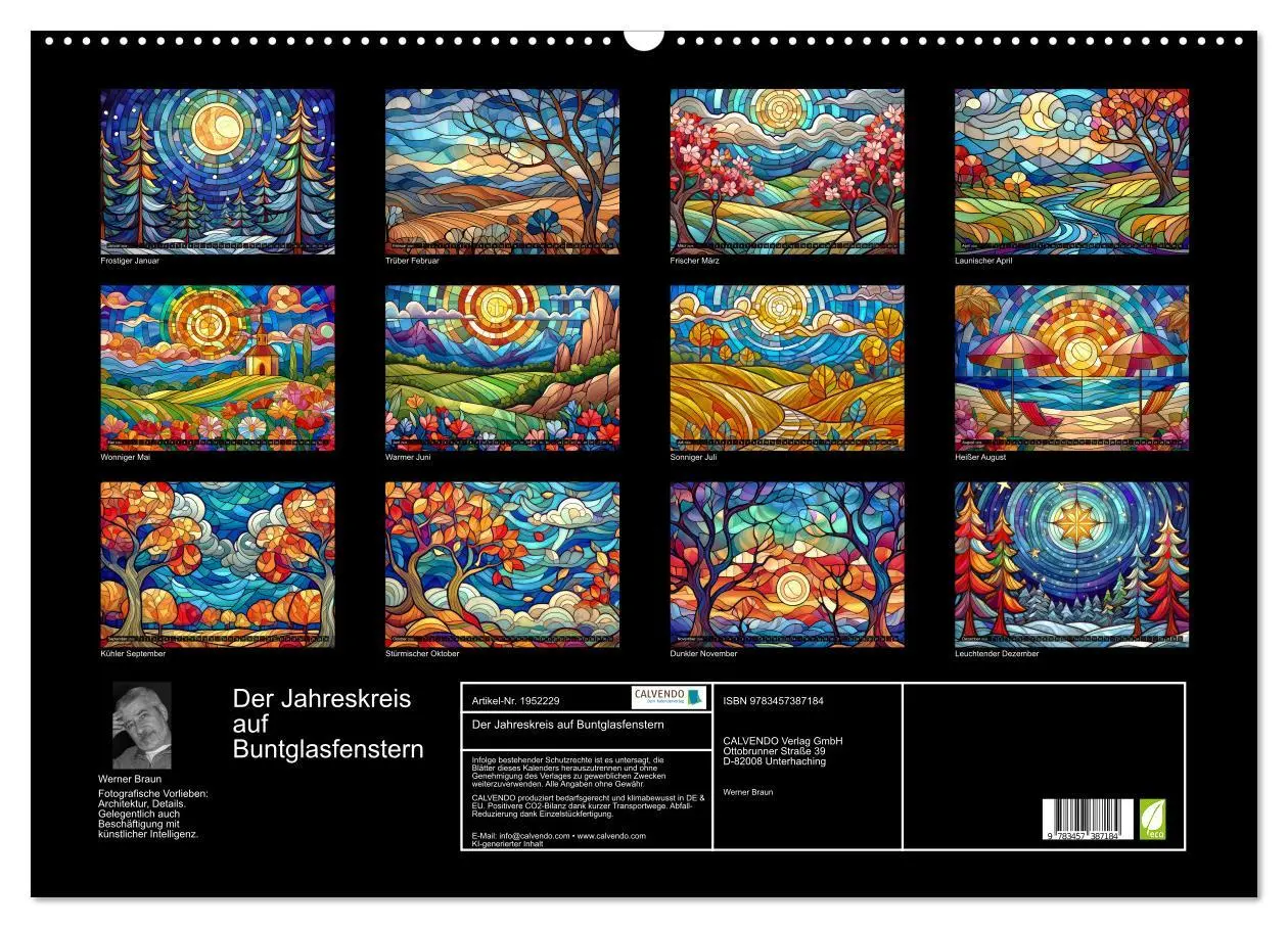 Bild: 9783457387184 | Der Jahreskreis auf Buntglasfenstern (Wandkalender 2026 DIN A2...