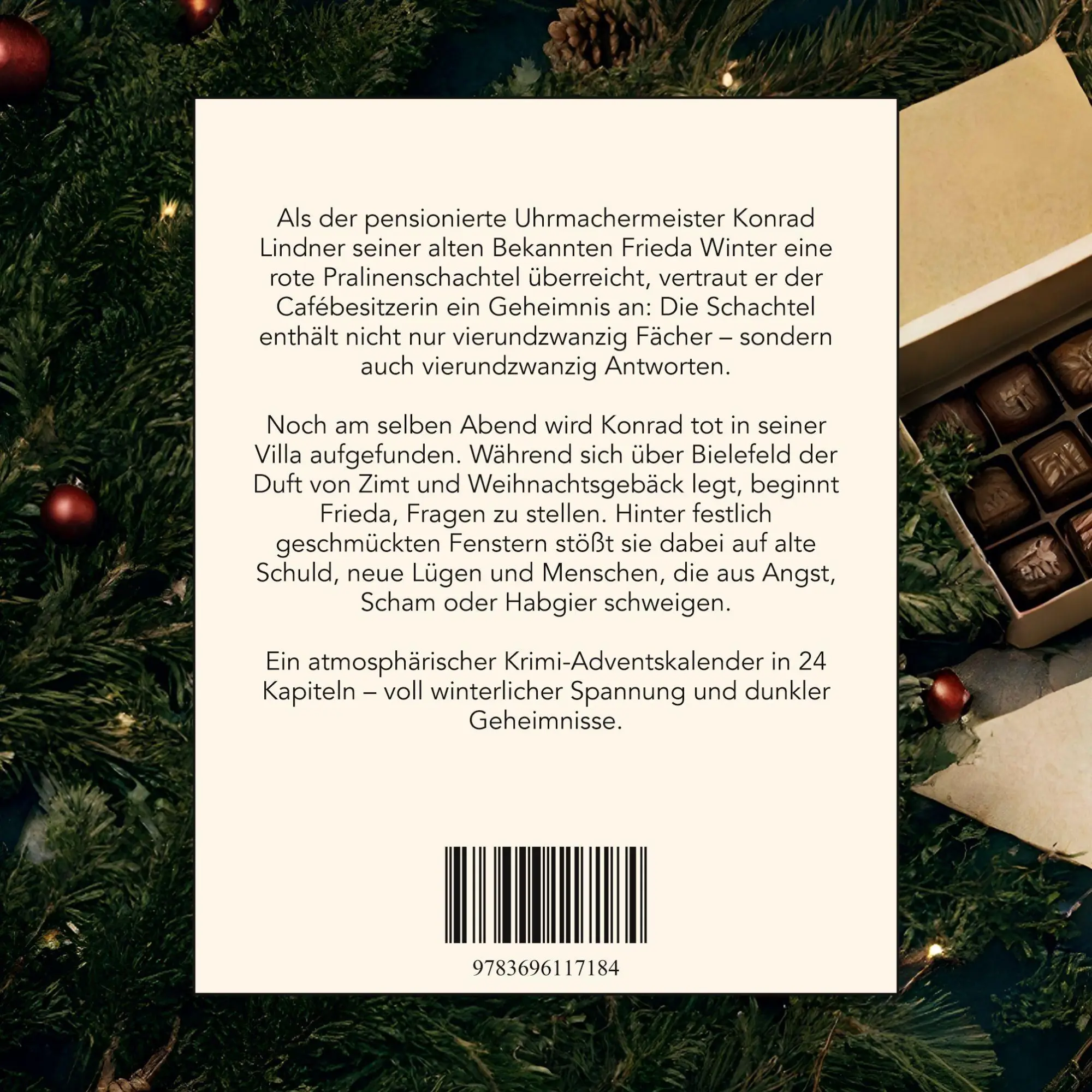 Rückseite: 9783696117184 | Tod in Bielefeld | Der Krimi-Adventskalender in 24 Akten | Schwarz