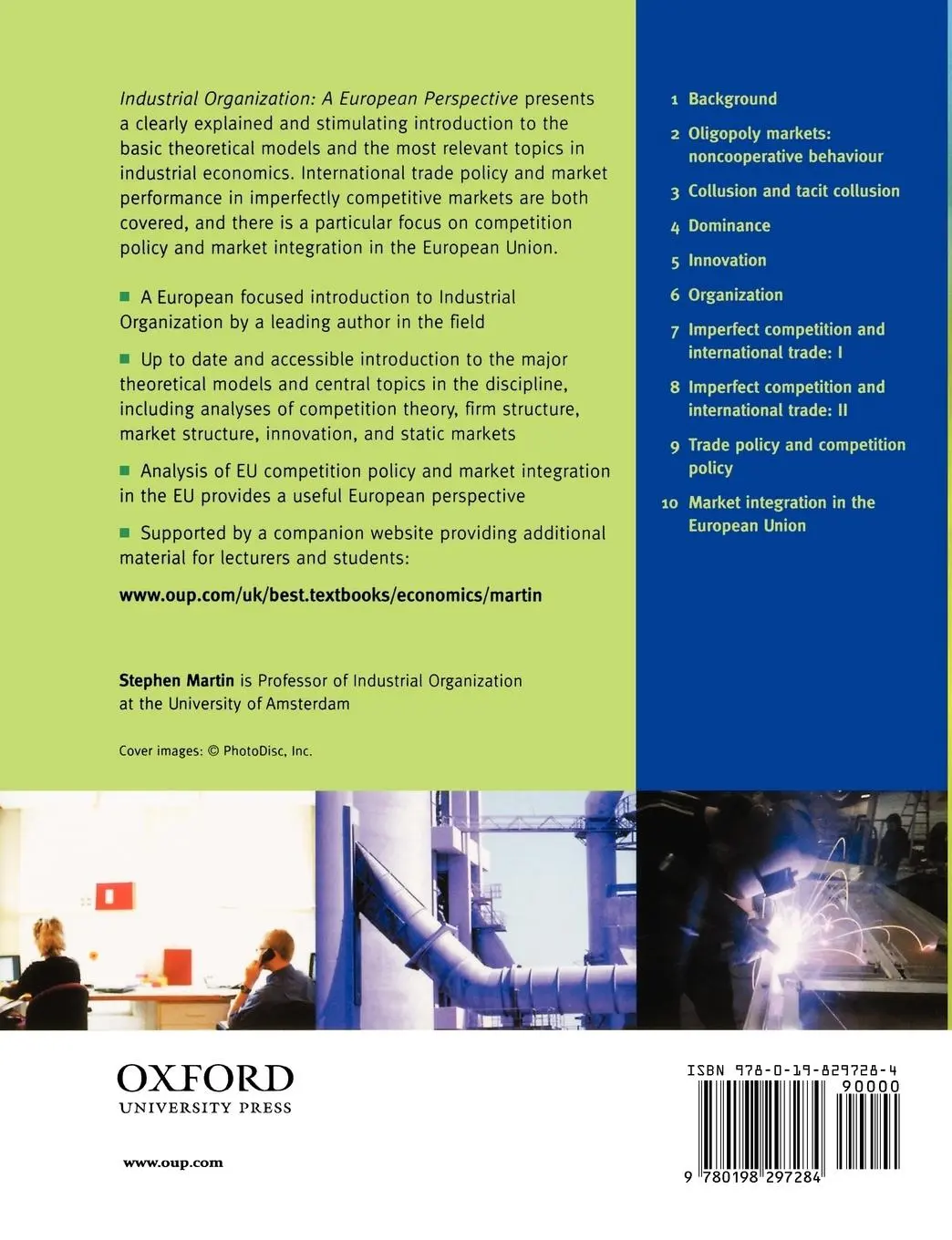 Rückseite: 9780198297284 | Industrial Organization | A European Perspective | Stephen Martin
