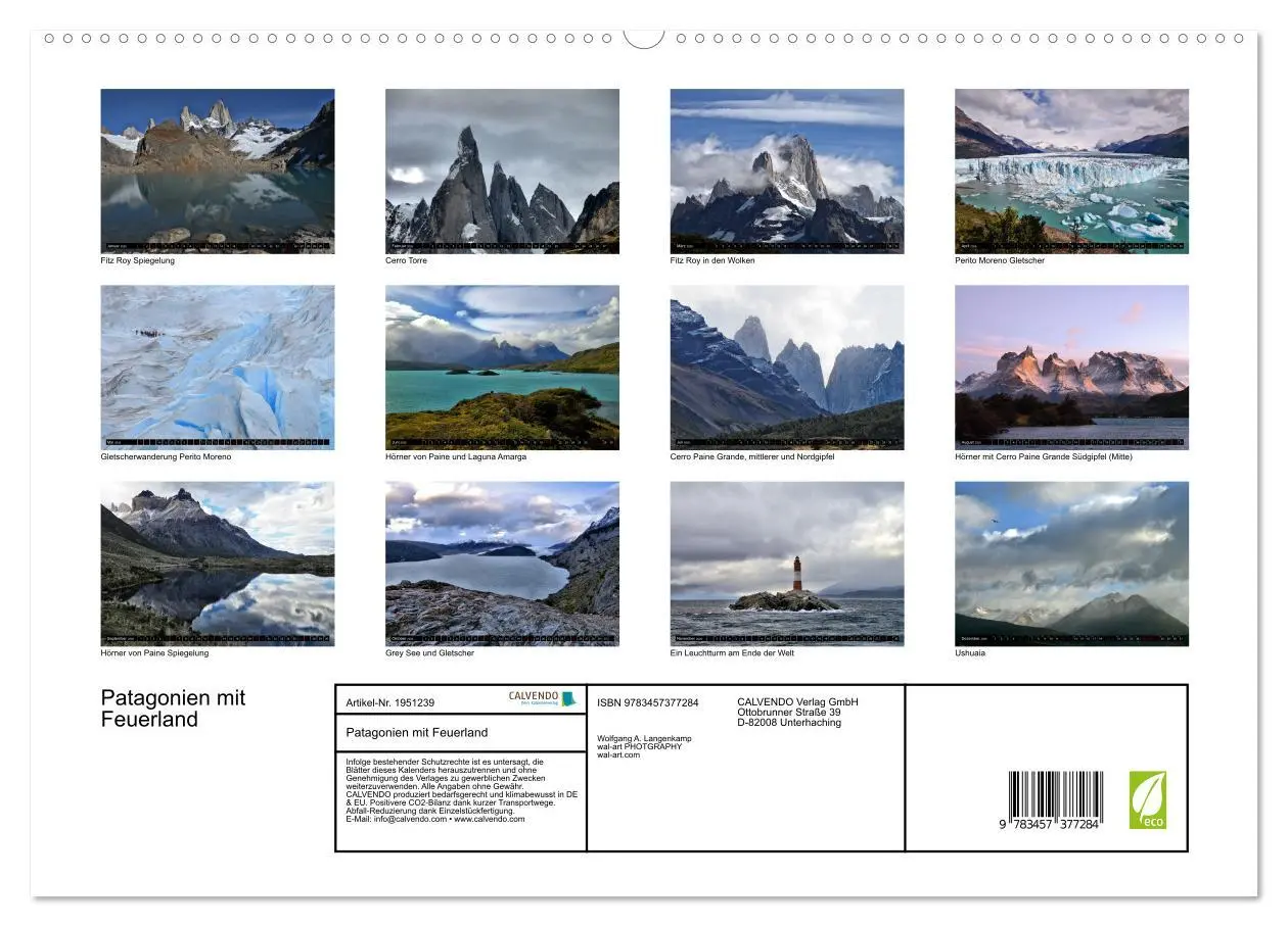 Bild: 9783457377284 | Patagonien mit Feuerland (hochwertiger Premium Wandkalender 2026...
