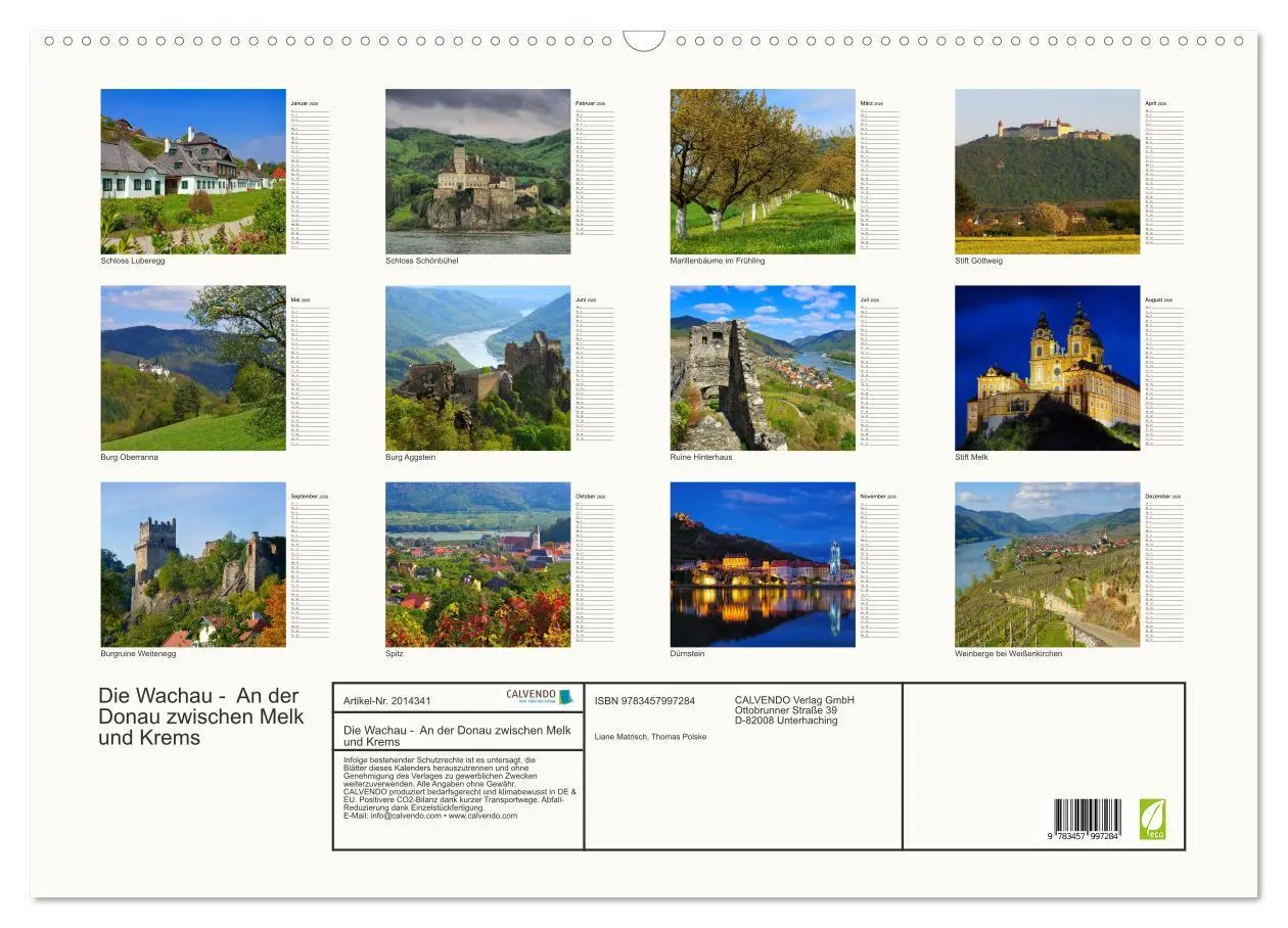 Bild: 9783457997284 | Die Wachau - An der Donau zwischen Melk und Krems (Wandkalender...