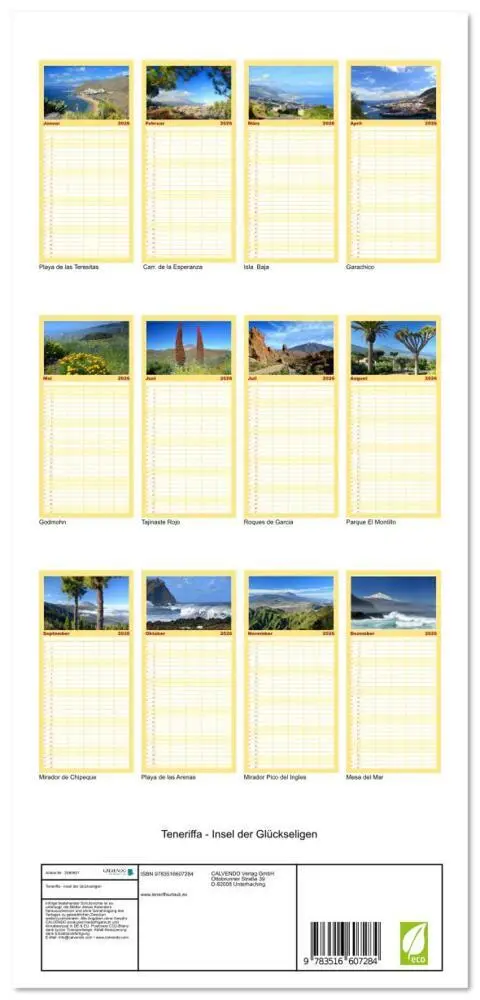 Bild: 9783516607284 | Familienplaner 2026 - Teneriffa - Insel der Glückseligen mit 5...
