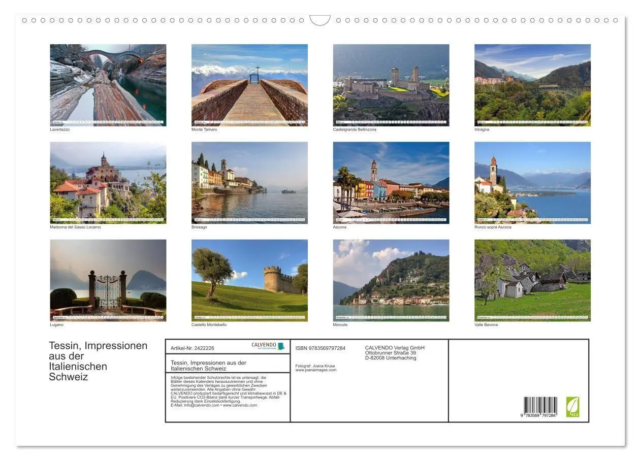 Bild: 9783569797284 | Tessin, Impressionen aus der Italienischen Schweiz (Wandkalender...