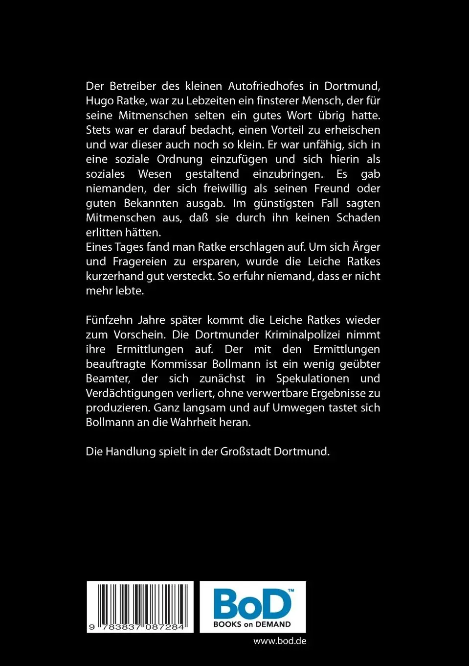 Rückseite: 9783837087284 | Autofriedhof Ratke | Kriminalroman | Ralf Westhelle | Taschenbuch