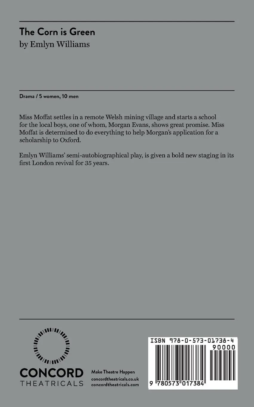 Rückseite: 9780573017384 | The Corn is Green - A Play | Emlyn Williams | Taschenbuch | Englisch
