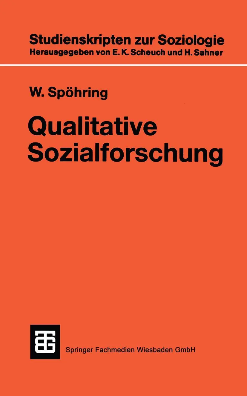 Cover: 9783531137384 | Qualitative Sozialforschung | Walter Spöhring | Taschenbuch | 405 S.