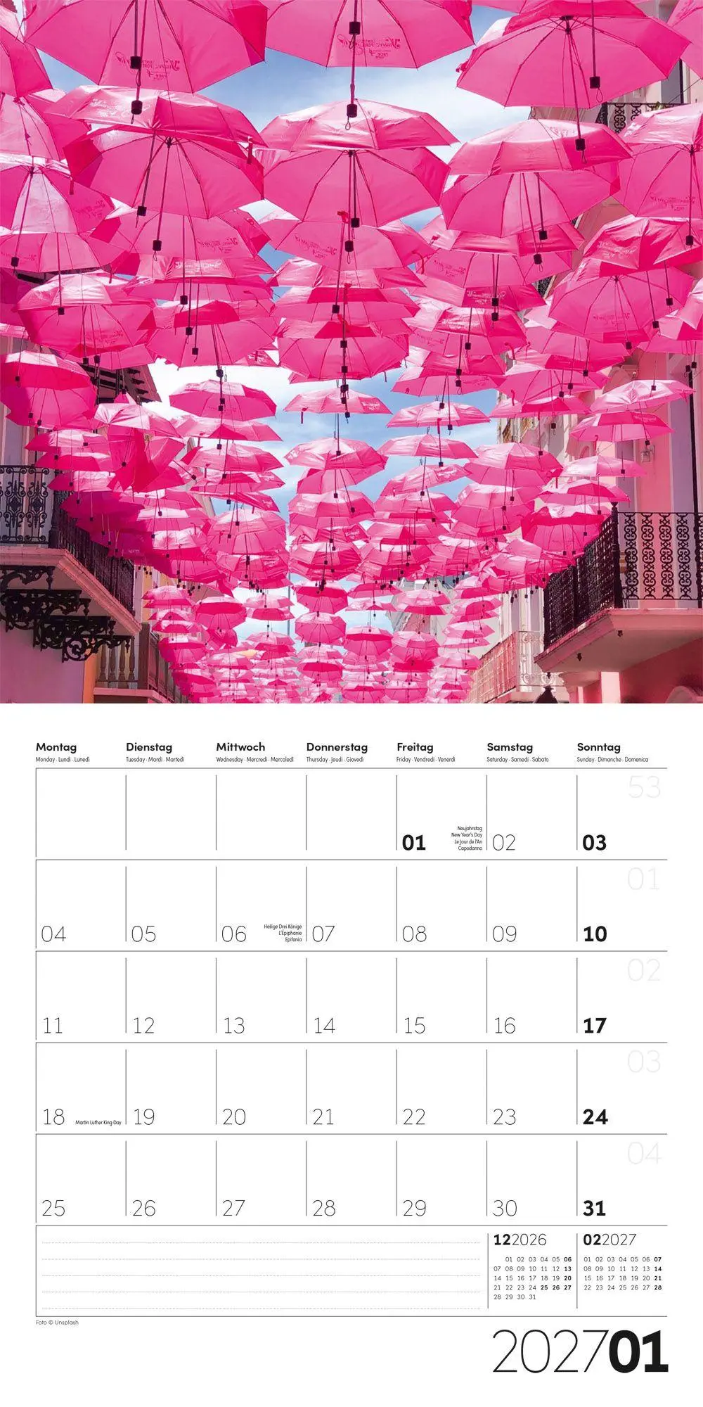 Bild: 9783838447384 | Die Farbe Pink Kalender 2027 - 30x30 - Art12 | GmbH | Kalender | 28 S.