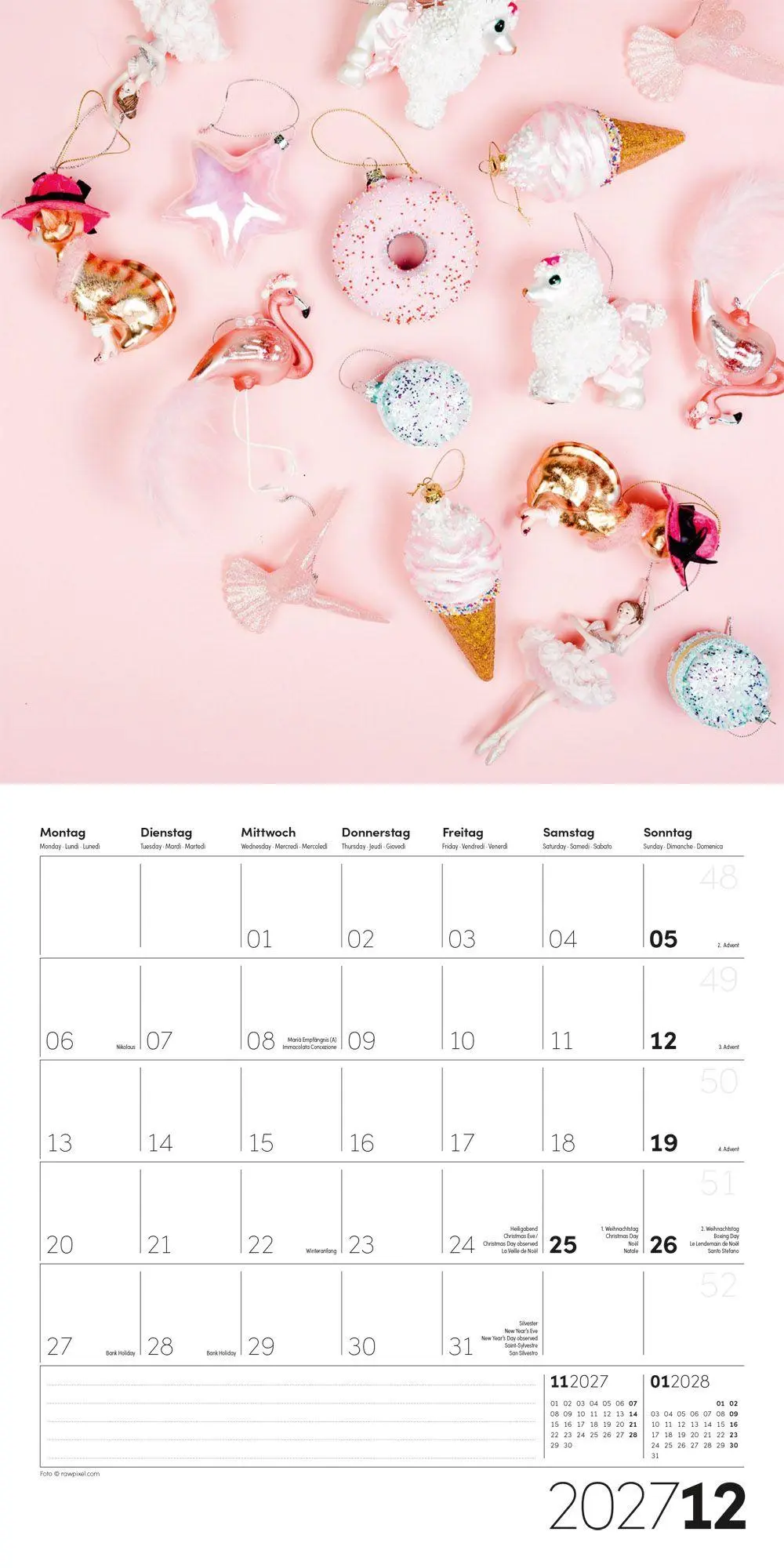 Bild: 9783838447384 | Die Farbe Pink Kalender 2027 - 30x30 - Art12 | GmbH | Kalender | 28 S.